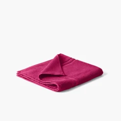 Tapis De Bain|Carré Blanc Tapis de bain coton Lola II framboise