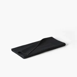 Tapis De Bain|Carré Blanc Tapis de bain coton Lola II noir