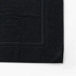 Tapis De Bain|Carré Blanc Tapis de bain coton Lola II noir