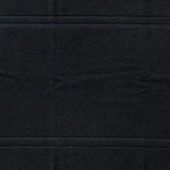Tapis De Bain|Carré Blanc Tapis de bain coton Lola II noir