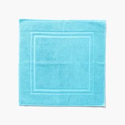 Tapis De Bain|Carré Blanc Tapis de bain coton Lola II turquoise