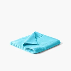 Tapis De Bain|Carré Blanc Tapis de bain coton Lola II turquoise