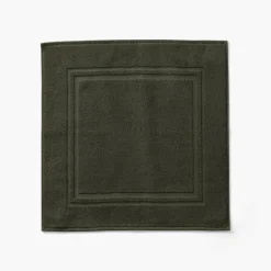 Coffrets Cadeaux|Tapis De Bain|Carré Blanc Tapis de bain coton Lola II vert kaki