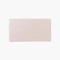 Tapis De Bain|Carré Blanc Tapis de bain coton Lotus rosée