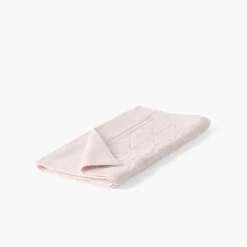 Tapis De Bain|Carré Blanc Tapis de bain coton Lotus rosée