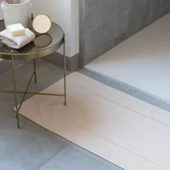 Tapis De Bain|Carré Blanc Tapis de bain coton Pampa II beige