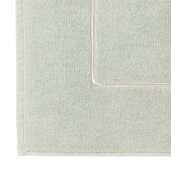 Tapis De Bain|Carré Blanc Tapis de bain coton Pampa II jade