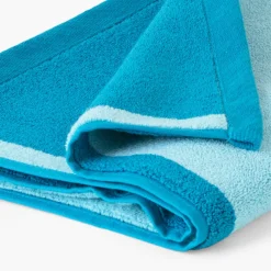Tapis De Bain|Carré Blanc Tapis de bain coton Récif lagon