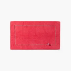 Tapis De Bain|Carré Blanc Tapis de bain coton Rosella coquelicot