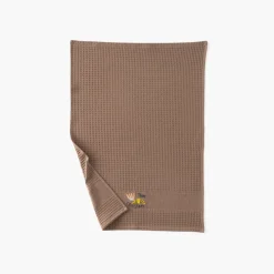 Torchons & Essuie-mains|Carré Blanc Torchon coton nid d'abeille Tcafé tabac