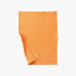 Torchons & Essuie-mains|Carré Blanc Torchon coton nid d'abeille Joya orange