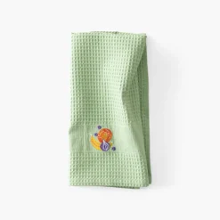 Torchons & Essuie-mains|Carré Blanc Torchon coton nid d'abeille Joya vert prairie