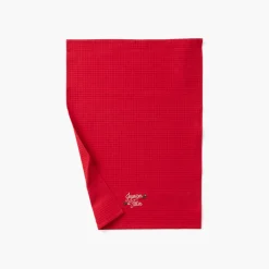 Torchons & Essuie-mains|Carré Blanc Torchon coton nid d'abeille Tradition rouge