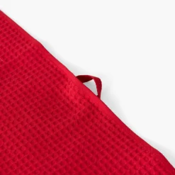 Torchons & Essuie-mains|Carré Blanc Torchon coton nid d'abeille Tradition rouge