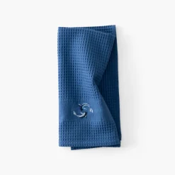 Torchons & Essuie-mains|Carré Blanc Torchon coton nid d'abeille Symphony indigo