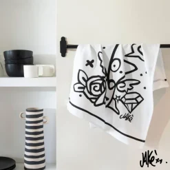 Torchons & Essuie-mains|Coffrets Cadeaux|Carré Blanc Torchon de cuisine coton Jakè x